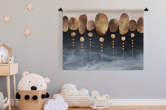 Tapisserie - Tapisserie - Or - Abstrait - Luxe - 120x90 cm - Tapisserie