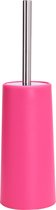 MSV Toiletborstel in houder/WC-borstel - fuchsia roze - kunststof - 35 cm