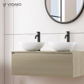 Viidako – Signature Design Badkamermeubel 100 cm breed – Cornsilk – Top kwaliteit & perfect passend in uw Japandi badkamer! – Inclusief topblad
