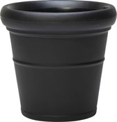 Step2 Claremont Bloempot voor binnen & buiten - Plantenbak van kunststof met waterreservoir - Onyx Zwart