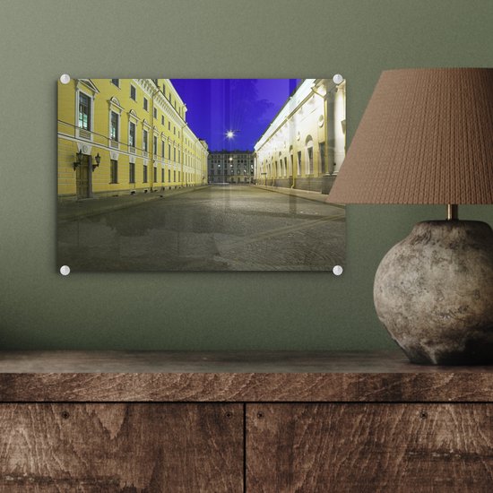 Le musée de l'Ermitage le soir Plexiglas 30x20 cm - petit - Tirage photo sur Glas (décoration murale plexiglas)