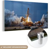MuchoWow® Peinture sur Verre - Lancement de la Navette Spatiale - 40x20 cm - Peintures sur Verre Acrylique - Photo sur Glas