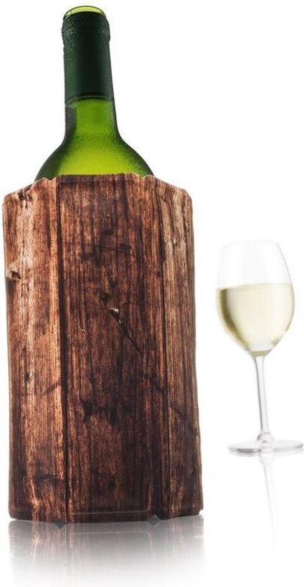 roestvrij microfoon salade Vacu Vin Actieve Wijnkoeler - Hout | bol.com