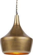 QAZQA Duke - Retro Hanglamp - 1 lichts - Ø 380 mm - Goud/messing -  Woonkamer | Slaapkamer | Keuken