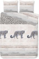 Dekbedovertrek Leopard - Taupe -  2-persoons (200 x 200/220 cm) - Polyester - Grijs |  Meerkleurig | Multi | Multicolor - House Of Dreams