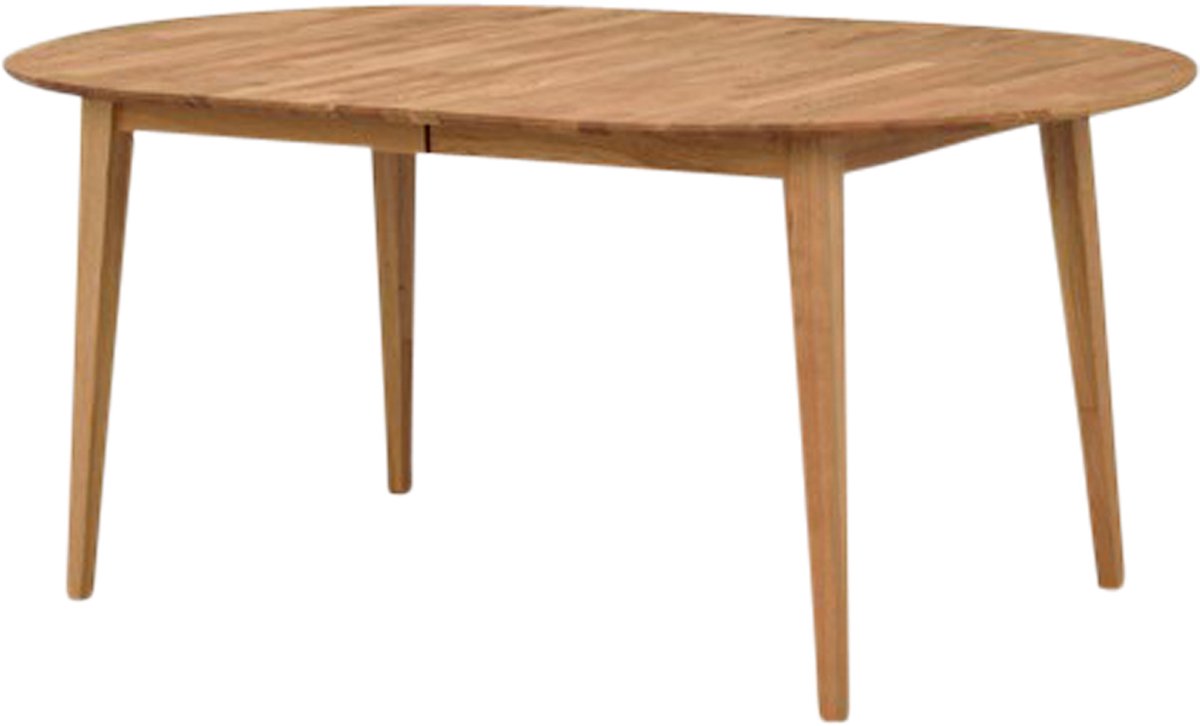 Rowico Home Filippa Houten Eettafel Ovaal - Uitschuifbaar - Massief Eikenhout - FSC Keurmerk - Inclusief 1 Verlengstuk - Naturel - 170 x 105 cm
