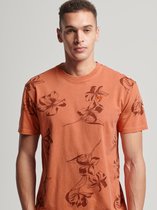 Superdry Vintage Od Printed Tee Heren T-shirt - Oranje - Maat XL