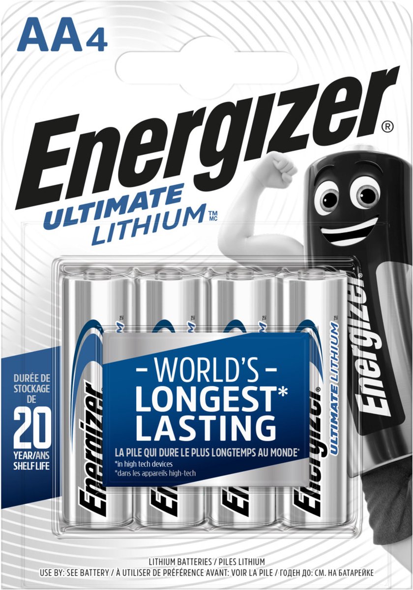Energizer Ultimate Lithium Mignon - AA LR 6 - 1,5V - 1x4 stuks