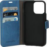 Mobiparts hoesje geschikt voor Apple iPhone 13 - Wallet/Boekhoesje - Eco Leer - Magneet Sluiting - Opberg vakken - Blauw