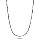 Twice As Nice Halsketting in zilver, palmier schakel  45 cm