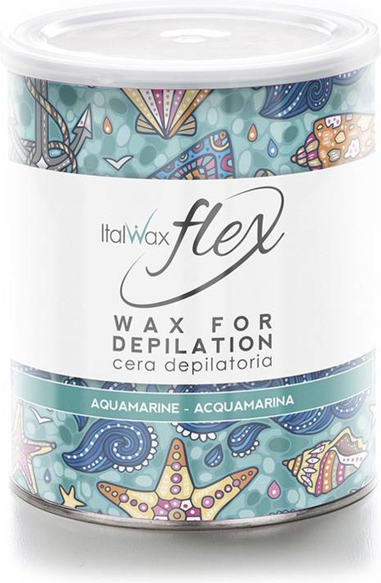ItalWax Flex Wax Aquamarijn 800 ml - Perfecte Waxing Oplossing voor Gladde Huid