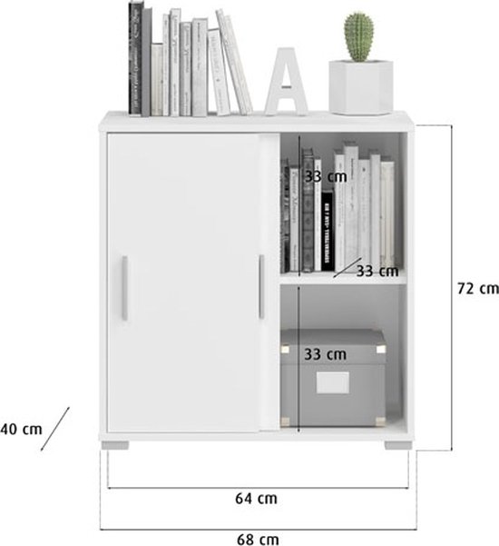 Mese wandkast 3 planken naturel