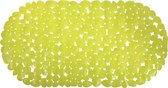 Tapis antidérapant MSV Douche/ bain - salle de bain - pvc - vert anis - 39 x 99 cm - ventouses - motif pierres