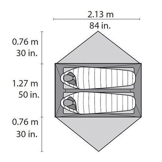 MSR Elixir 2 V2 tent - koepeltent 2 persoons - lichtgewicht - groen