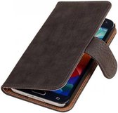 Bookwallet bark grijs hoes Samsung Galaxy Note 4