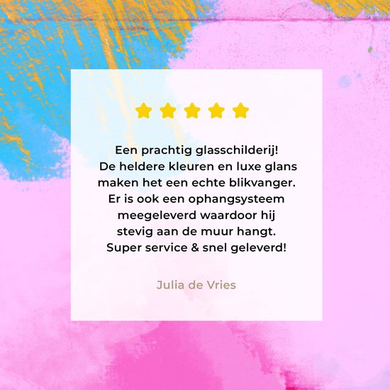 Nuage abstrait doré avec différentes couleurs sous Plexiglas 120x160 cm - Tirage photo sur Glas (Décoration murale Plexiglas) XXL / Groot format!