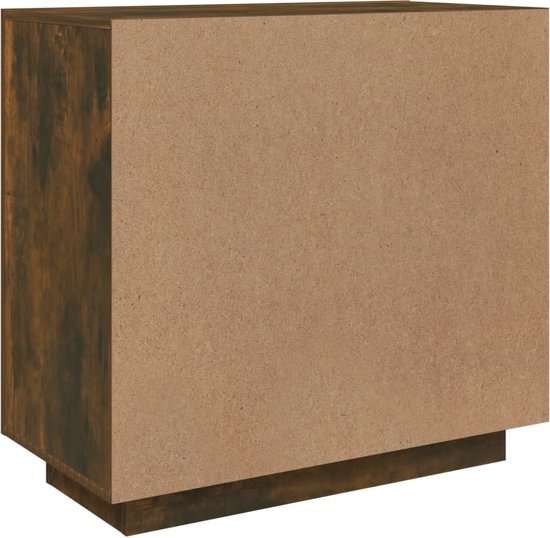 VidaXL Dressoir 80x40x75 cm Bewerkt Hout Betongrijs, Wandkast Met Deuren, Lage Kast, Woonkamer Meubel