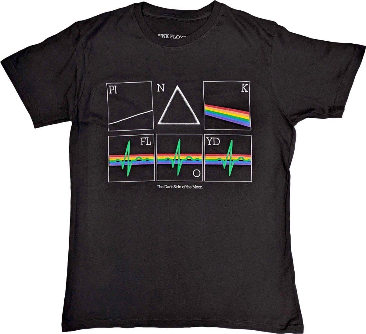 Pink Floyd - Prism Heart Beat Heren T-shirt - M - Zwart