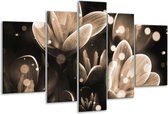 Peinture sur verre fleur | Gris, noir | 170x100cm 5 Liège | Tirage photo sur verre |  F005046