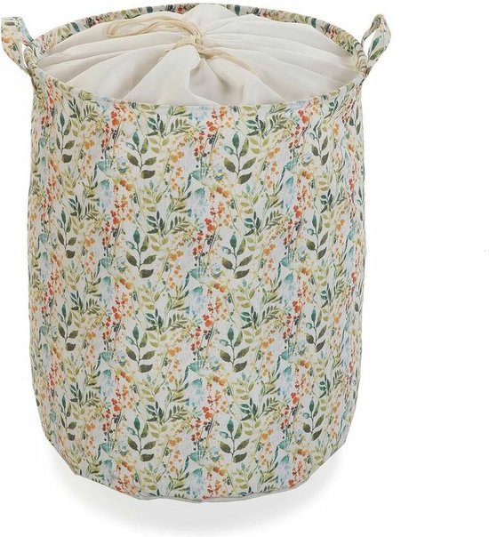 Relaxdays Wasmand Met Zitje - 30 L - Hout En Stof   51 X 38 X 38 Cm   Badkamerkruk 1043215875