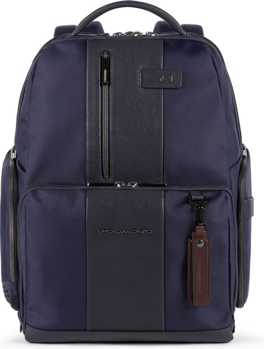 PIQUADRO Laptop rugzak Rugzak met laptopvak Brief Computer Backpack Blu Blauw