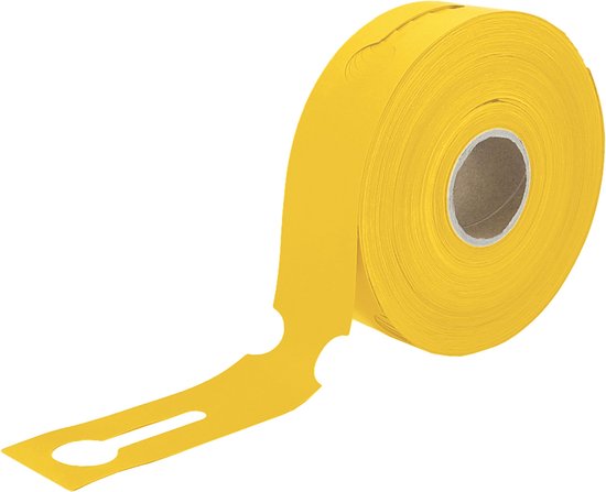 CombiCraft Sleufetiketten 260 x 50 mm Geel - 500 stuks