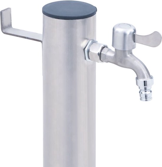 vidaXL Tuinwaterzuil - Waterzuil - Waterzuil rond 80 cm roestvrij staal - Irrigatiedraad - Sproeiinstallatie - Roestvaststaal