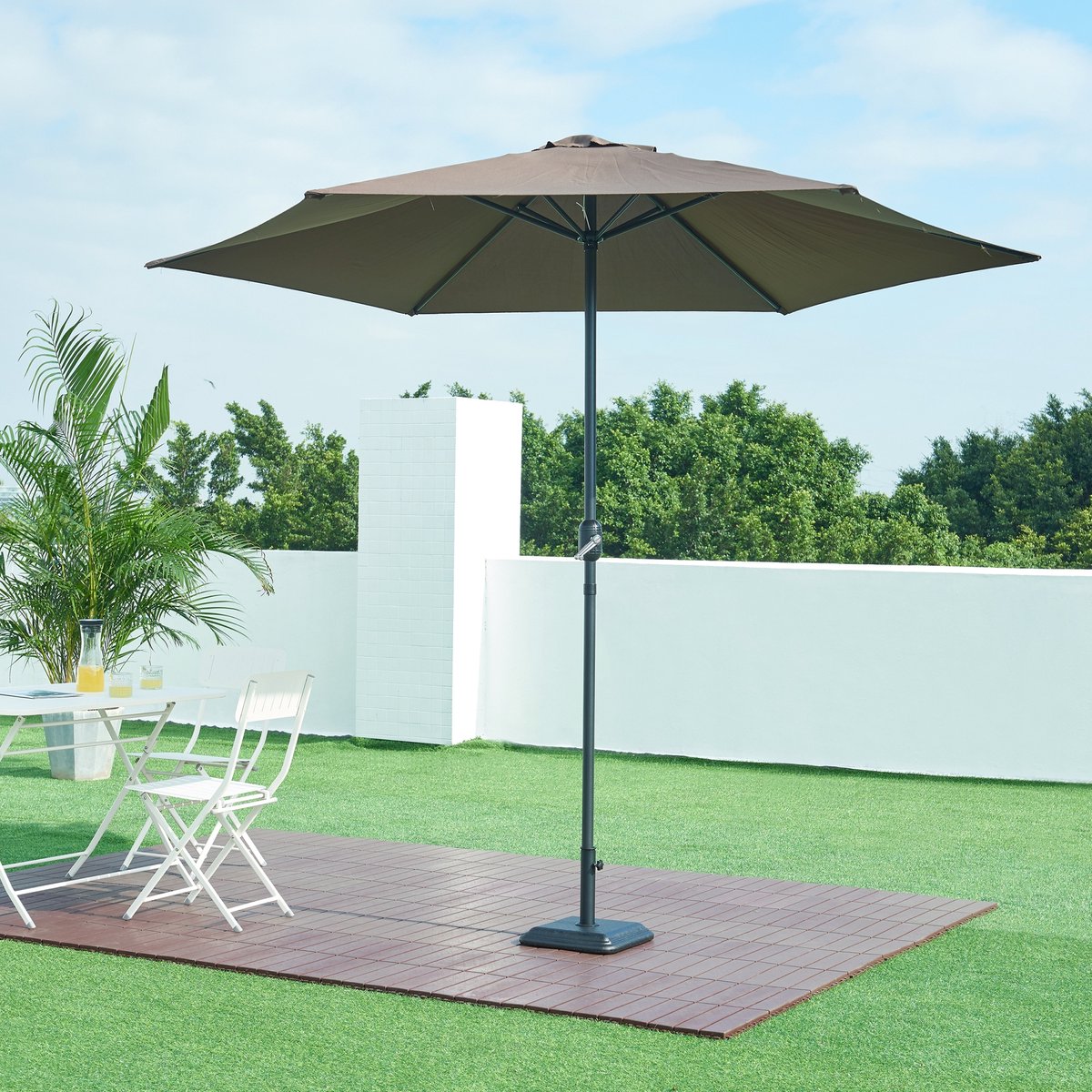 Parasolvoet Biccari parasolhouder beton vierkant 35x35x5,5 cm casa.pro