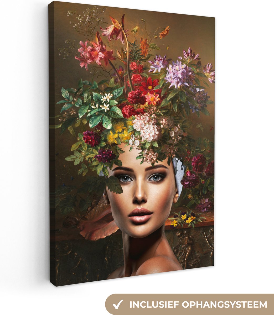 Canvas schilderij vrouw