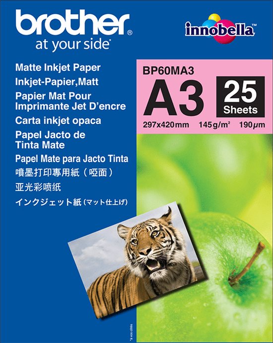 Papier jet d'encre Brother MAT A3 25 feuille