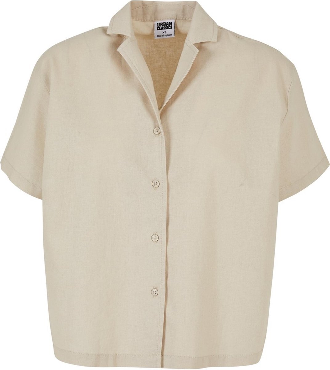 Urban Classics Blouse -5XL- Linen Mixed Resort Creme