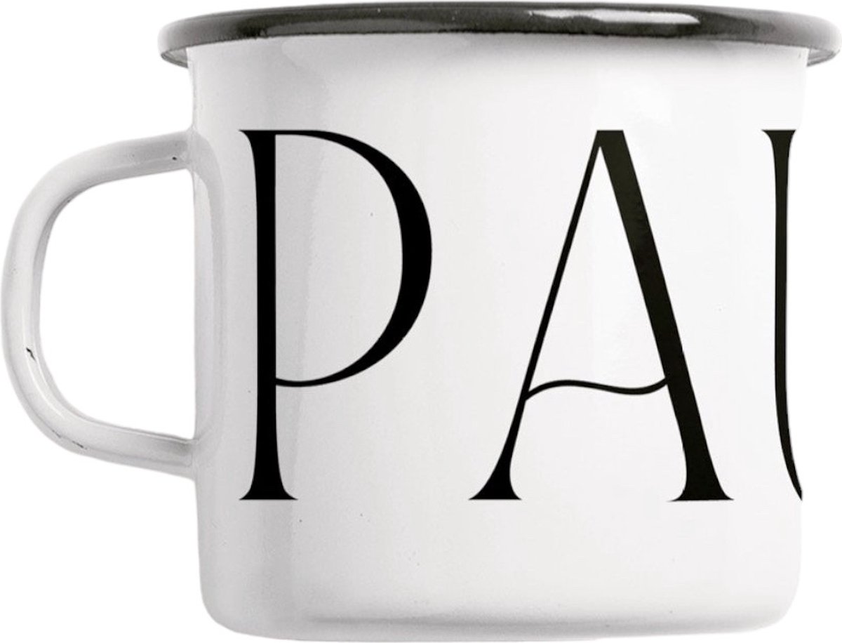 Emaille mok Pauze 300ml
