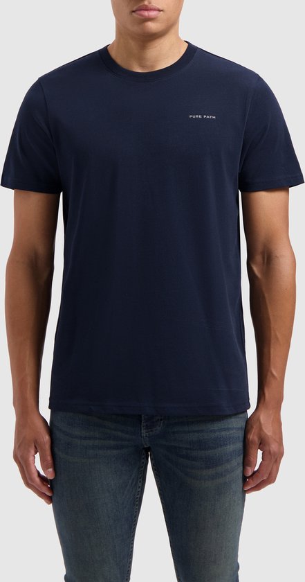 T-shirts coupe régulière Crewneck SS Marine (24030103 - 07)