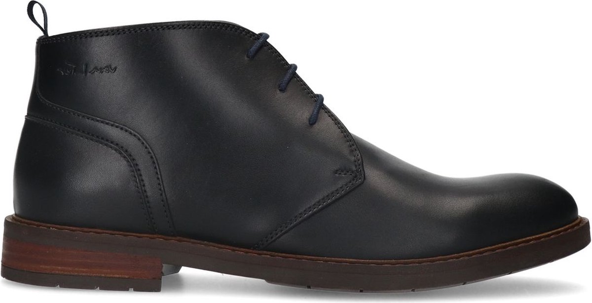 Van Lier - Heren - Zwarte leren veterschoenen - Maat 40