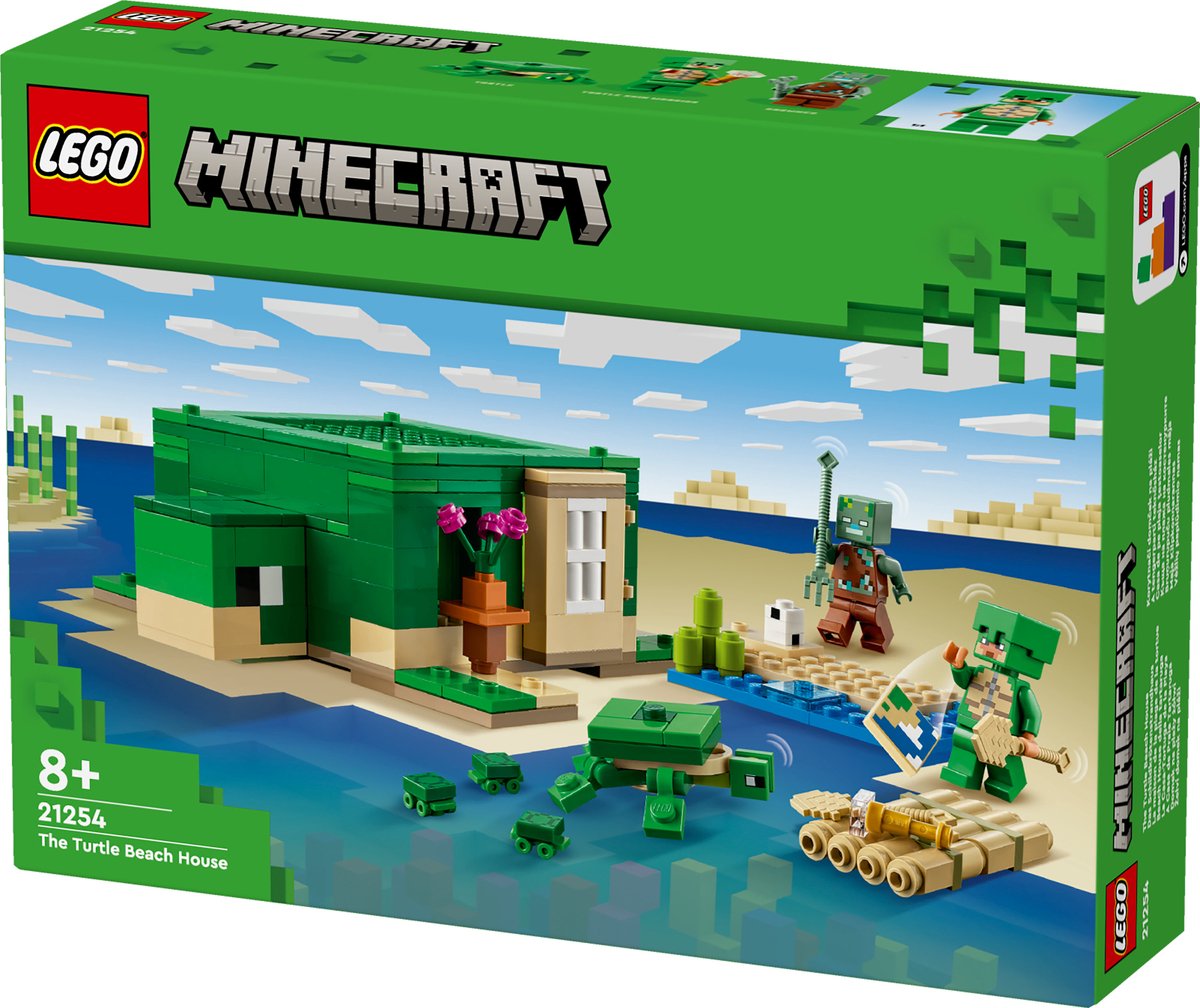 LEGO Minecraft Het schildpadstrandhuis Dieren Speelgoed voor Kinderen vanaf 8 jaar 21254 — afbeelding 14