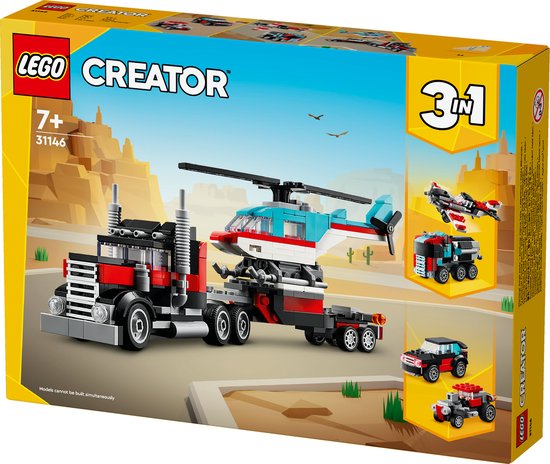 LEGO Creator 3in1 Truck avec hélicoptère - 31146