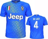 Juventus Replica Matthijs de Ligt Alternatief 3e Voetbalshirt Seizoen 2019/2020 Blauw / Geel, Maat:  158
