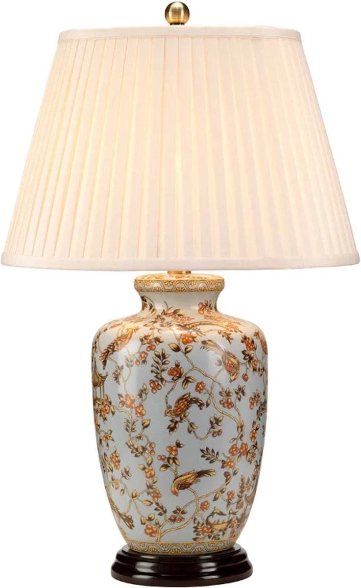 Elstead Lighting LED Tafellamp Gold Birds | 1X E27 Max 60W | Light Blue and Gold