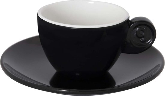 Gimex - Solid Line - Espresso set - Zwart & Wit - 85 ml - 2 Stuks — afbeelding 2