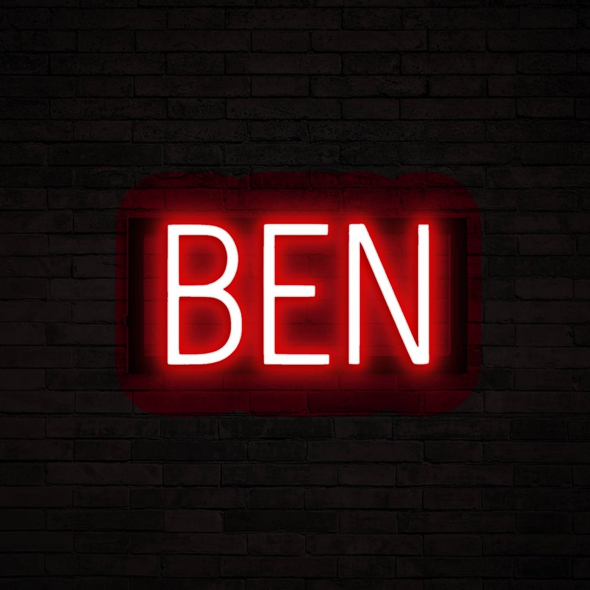 BEN - Neon LED Lamp Kinderkamer | SpellBrite | 32,3 x 16 cm | 6 Dimstanden & 8 Lichtanimat