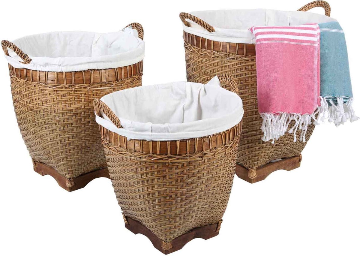 Rotan wasmand Lea met handvat