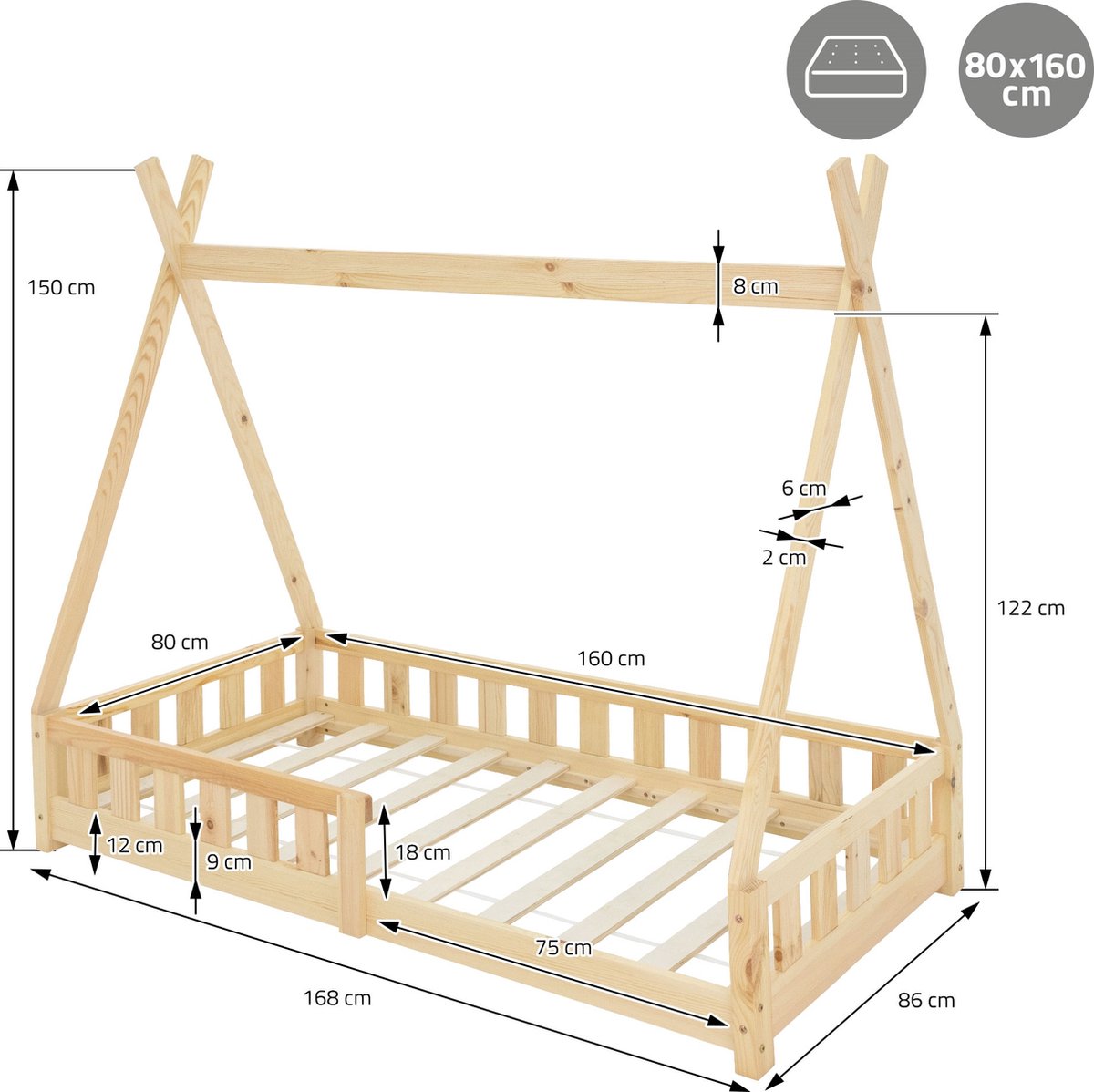 ML ML Design Tipi Kinderbed - afbeelding 4