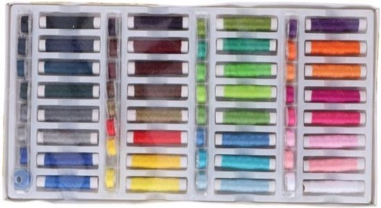 Lifetime Gekleurde Naaigaren Set – 64 Delig