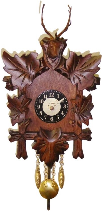 Zwarte Woud Koekoeksklok, houten Coo Coo klok Decoratieve wandklok met slinger en geluidsfunctie voor perfecte wandklokken voor thuis woonkamerdecor (Antiek Zwarte Woud Koekoeksklok, houten Coo Coo klok Decoratieve wandklok met slinger en geluidsfunctie voor perfecte wandklokken voor thuis woonkamerdecor (Antiek