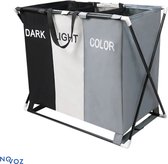 Novoz Wasmand 3 Vakken - Wassorteerder - Waszak - Laundry Basket - 125L