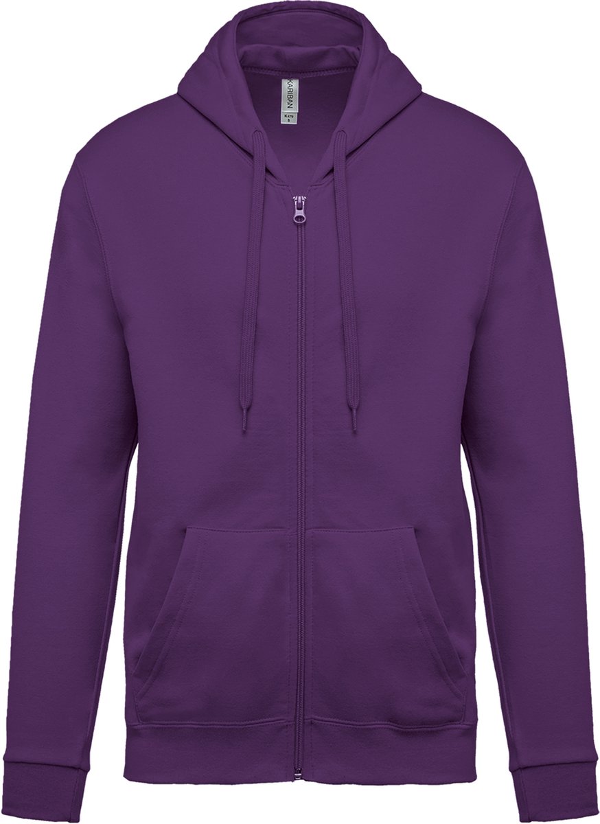 Kariban Sweater met rits en capuchon K479 - purple - S