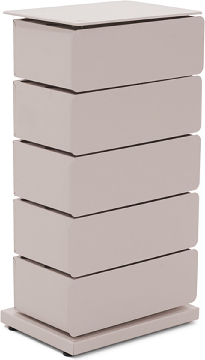 Spinder Design ladekast Joey 5 - Silky Taupe - Staal