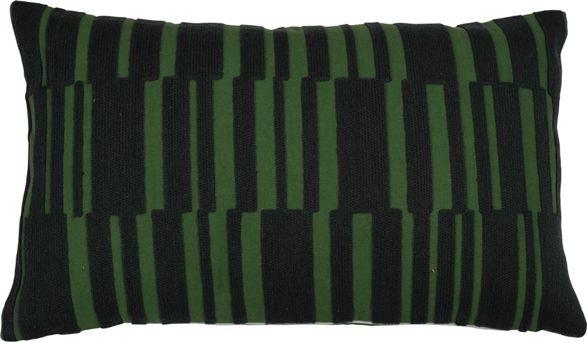 Linen & More Barro Garden Groen/Dark Grijs Kussen -30 X 50