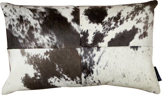 Mars & More Demi kussen vache marron/blanc 30x50cm