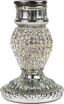 kandelaar strass zilver 10cm